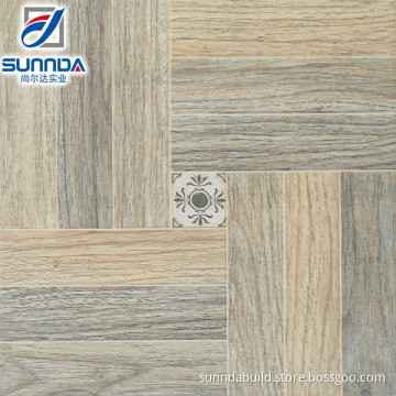 3D inkjet technology glazed rustic matte finish wood design 400x400 non slip ceramic floor tile